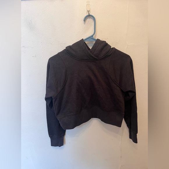 Lululemon Cropped Loungeful Hoodie Cropped Charcoal Extra Small - Picture 1 of 4